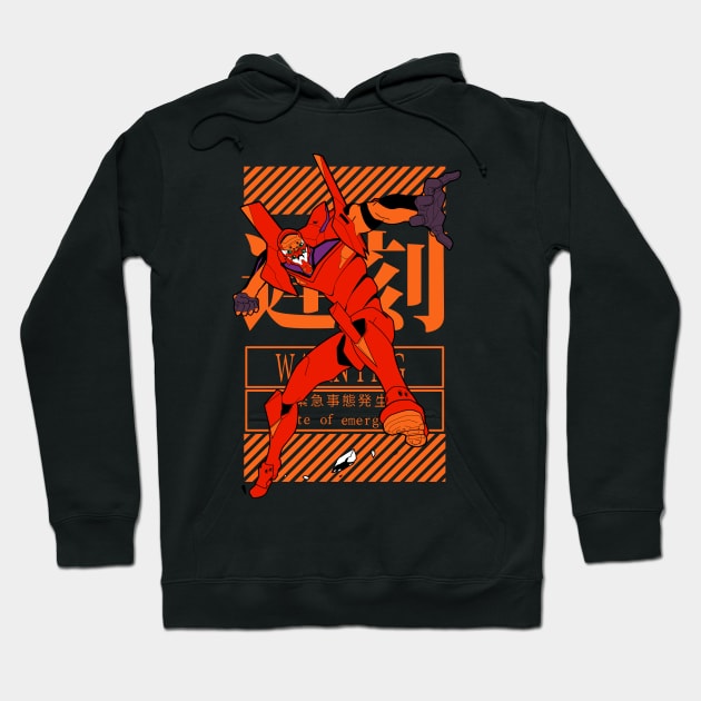 Evangelion eva 02 robot Hoodie by paisdelasmaquinas